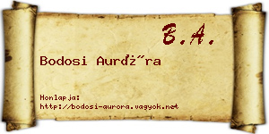 Bodosi Auróra névjegykártya